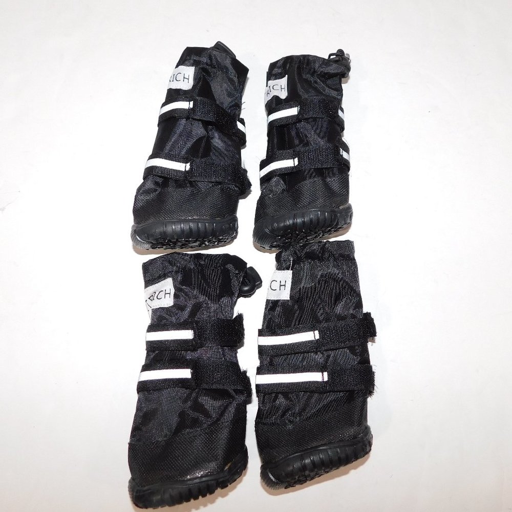 Petrich Rilex All terrain Reflective Lined dog boots Rubber sole Black XS